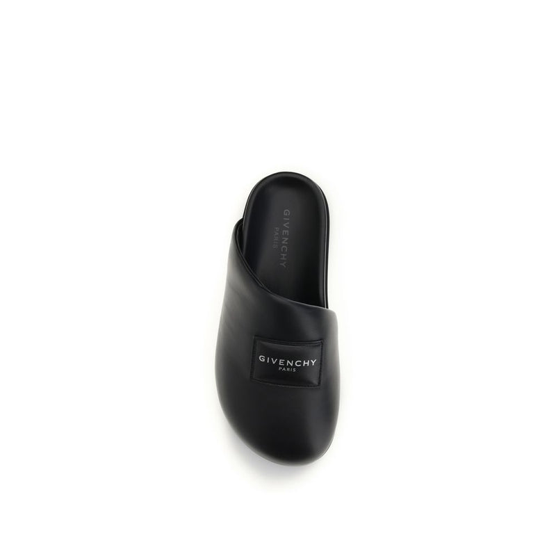 Givenchy Black Calf Leather Bos Taurus Mules for Women