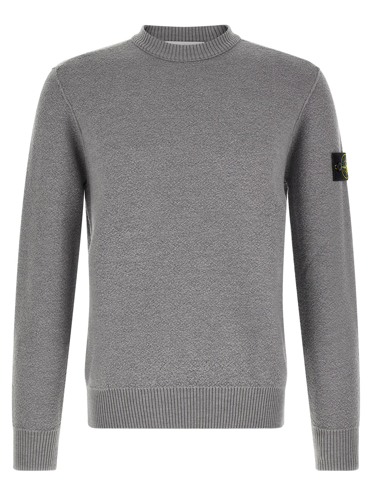 Stone Island Gray Virgin Wool Cardigan