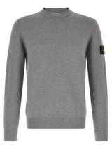 Stone Island Gray Virgin Wool Cardigan