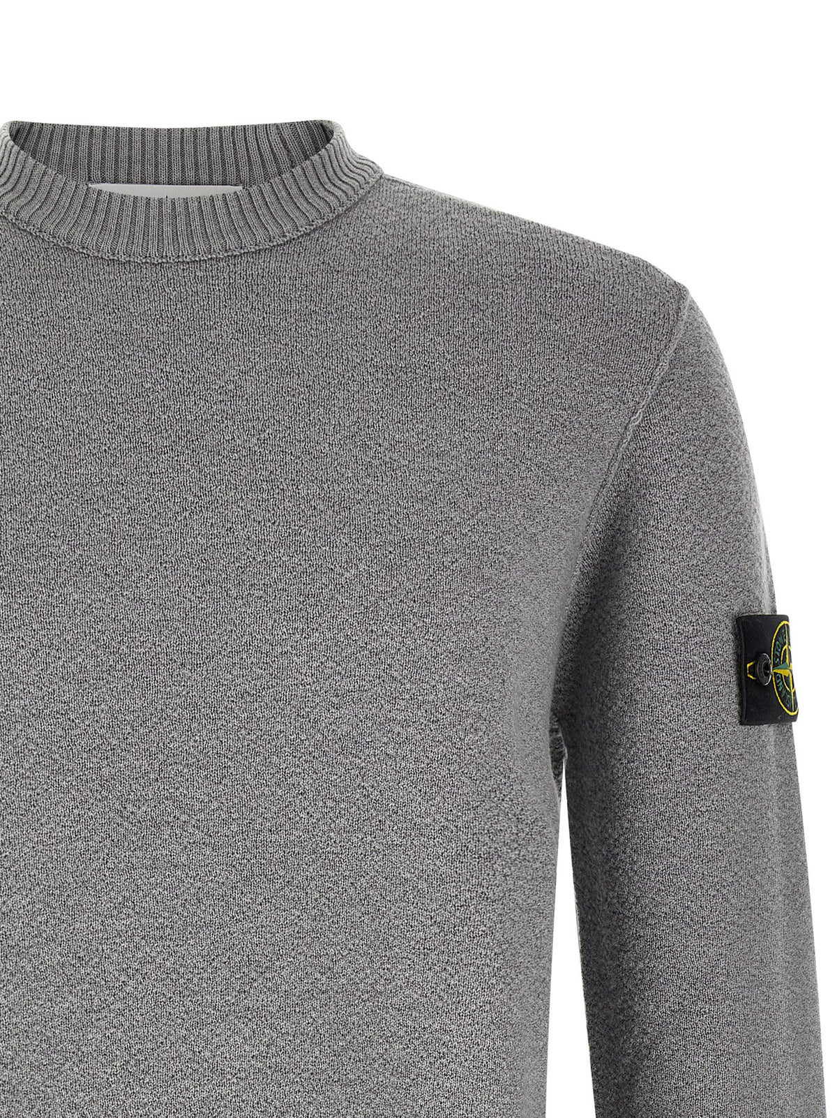 Stone Island Gray Virgin Wool Cardigan