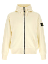 Stone Island White Cotton Sweatshirt