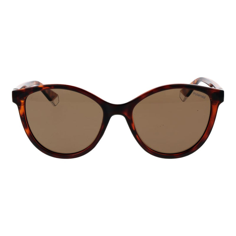 Polaroid Brown Plastic Butterfly Sunglasses for Women