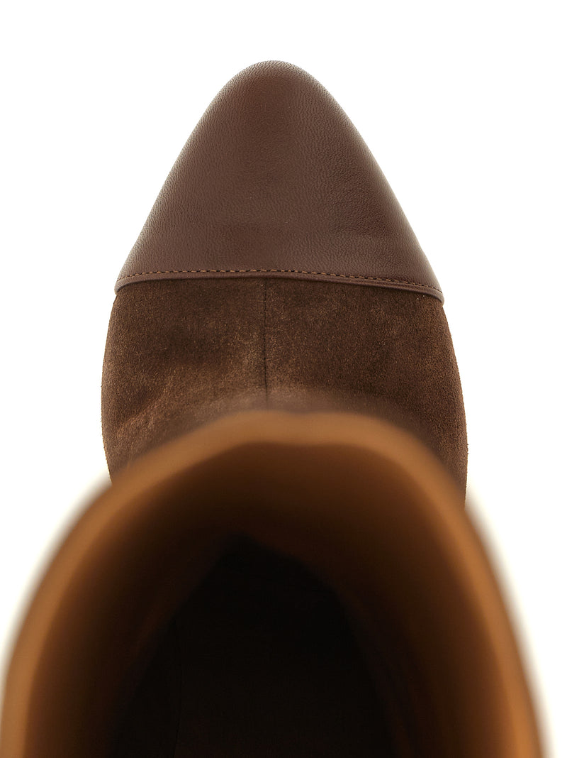 ODISSI Lia Brown Calfskin Over The Knee Boots