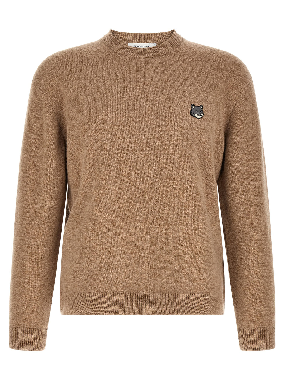 Maison Kitsuné Beige Wool Cardigan