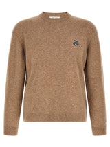 Maison Kitsuné Beige Wool Cardigan