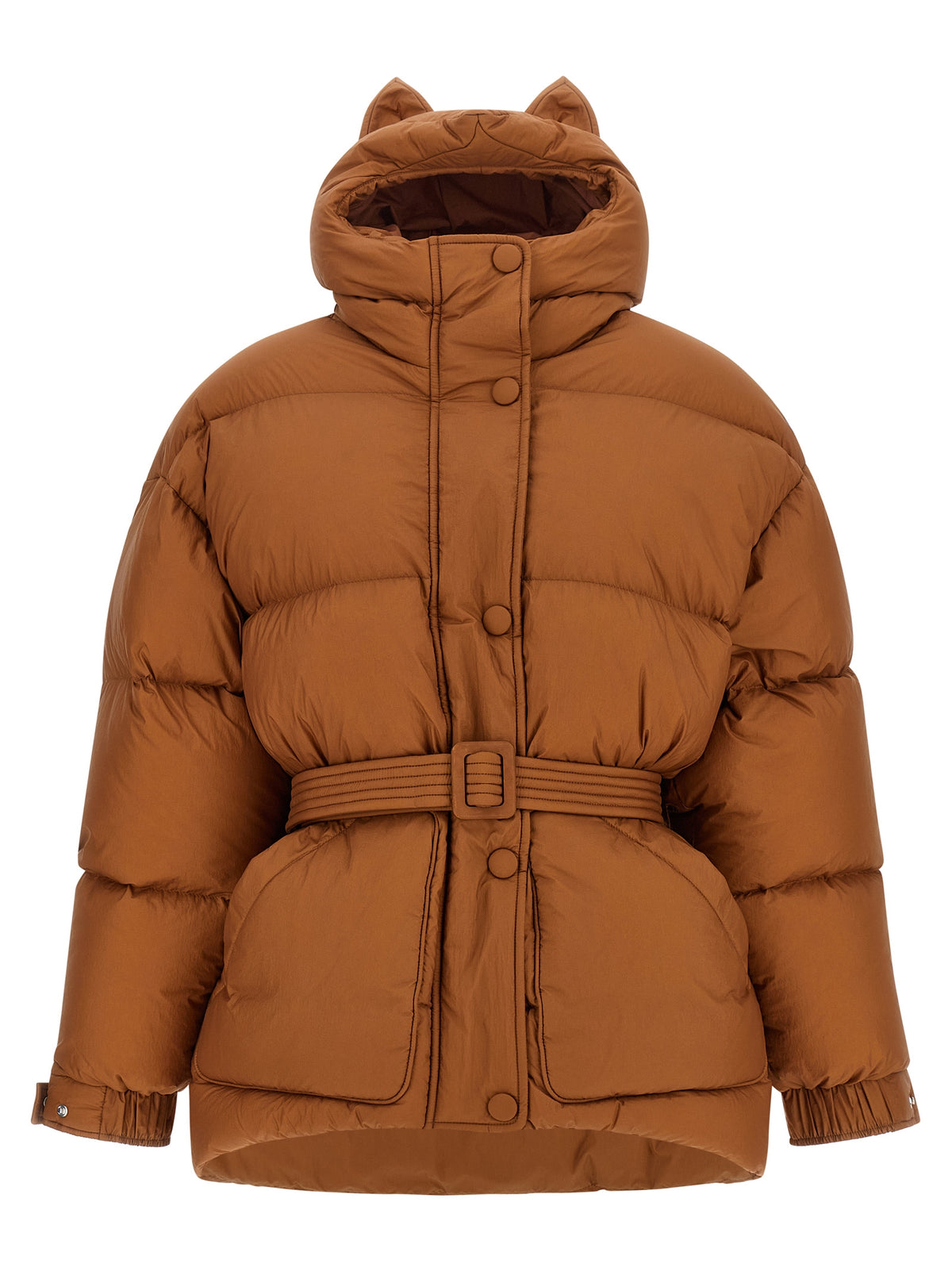 IENKI IENKI Brown Nylon Full-Length Jacket