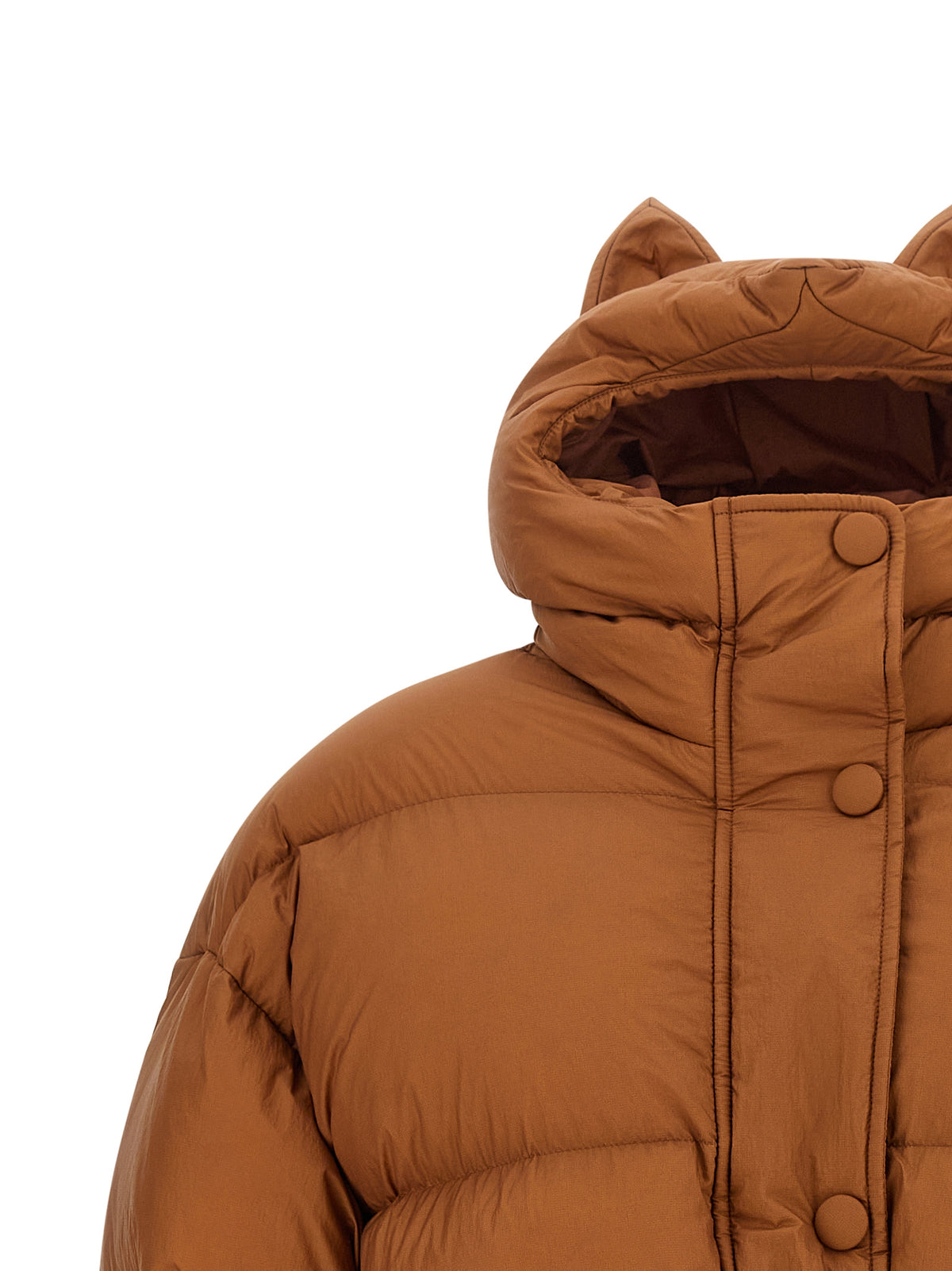 IENKI IENKI Brown Nylon Full-Length Jacket