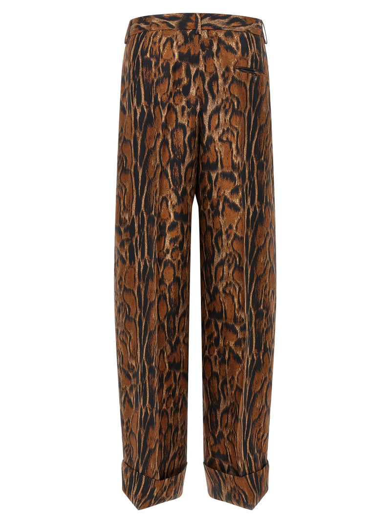 Alberto Biani Brown Silk Casual Pants - Elegant & Chic