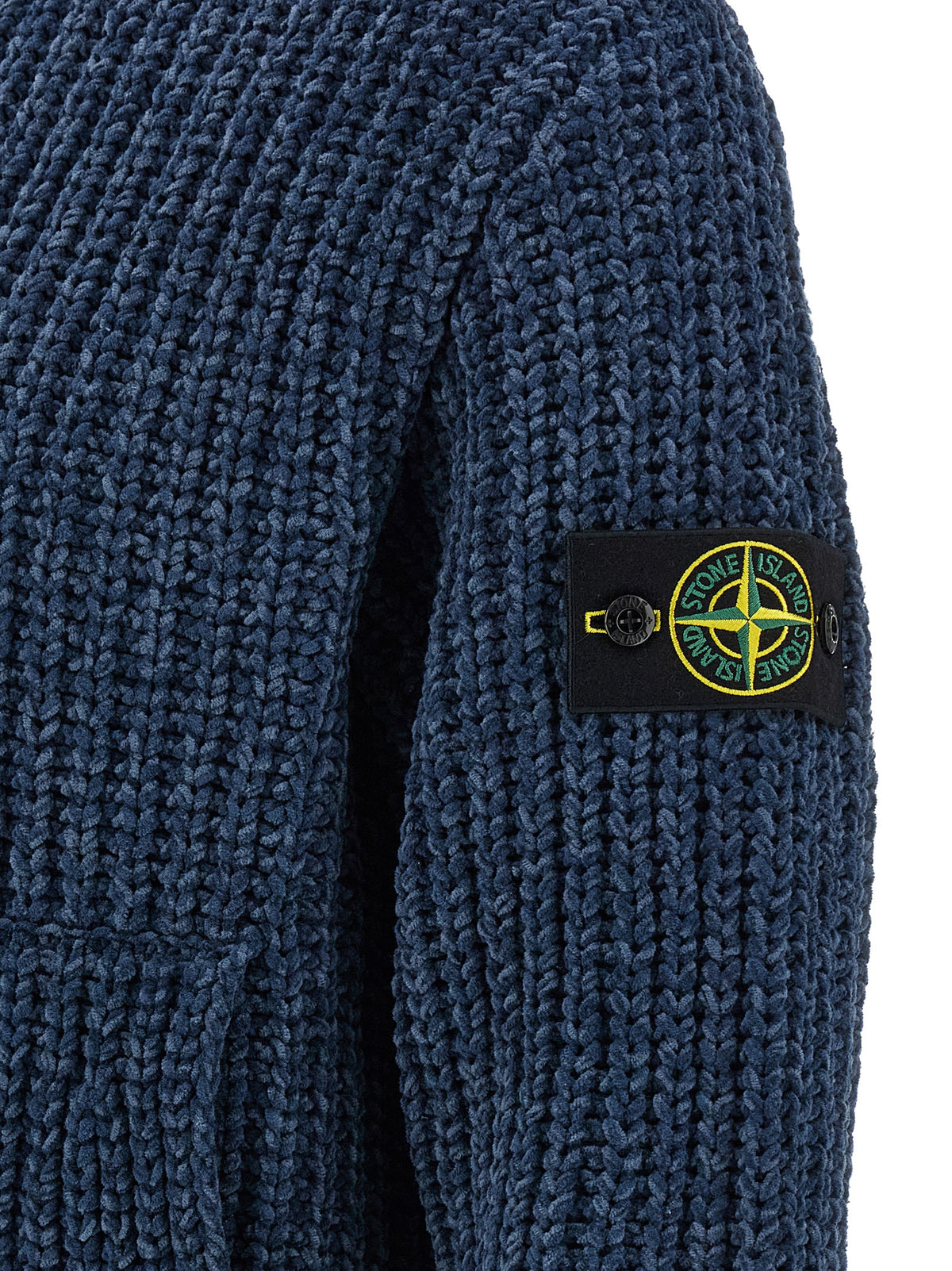 Stone Island Blue Cotton Cardigan