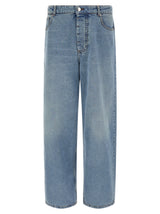 Ami Paris Blue Cotton Relaxed Fit Jeans