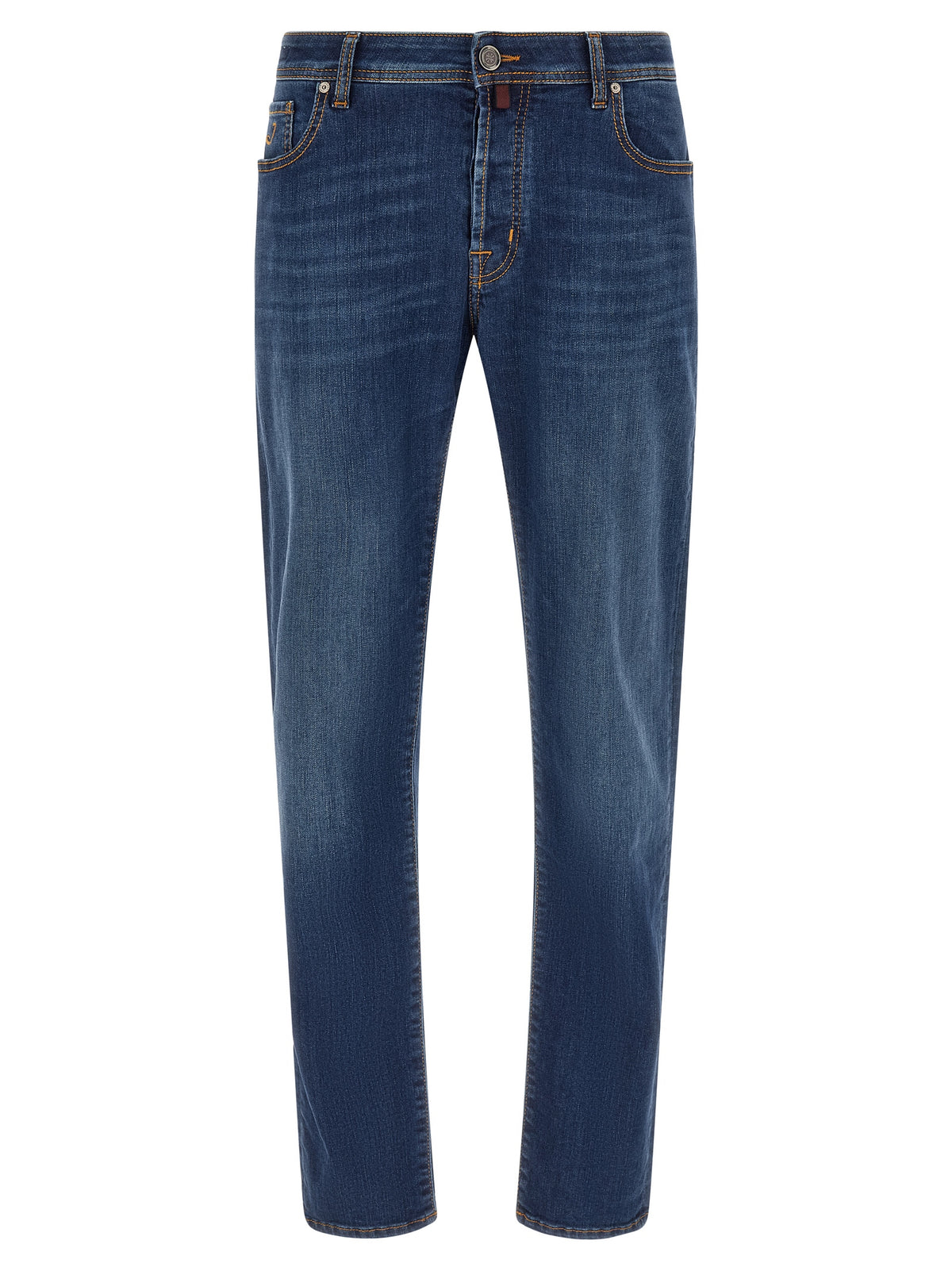 Jacob Cohen Blue Cotton Straight-Leg Jeans