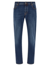 Jacob Cohen Blue Cotton Straight-Leg Jeans