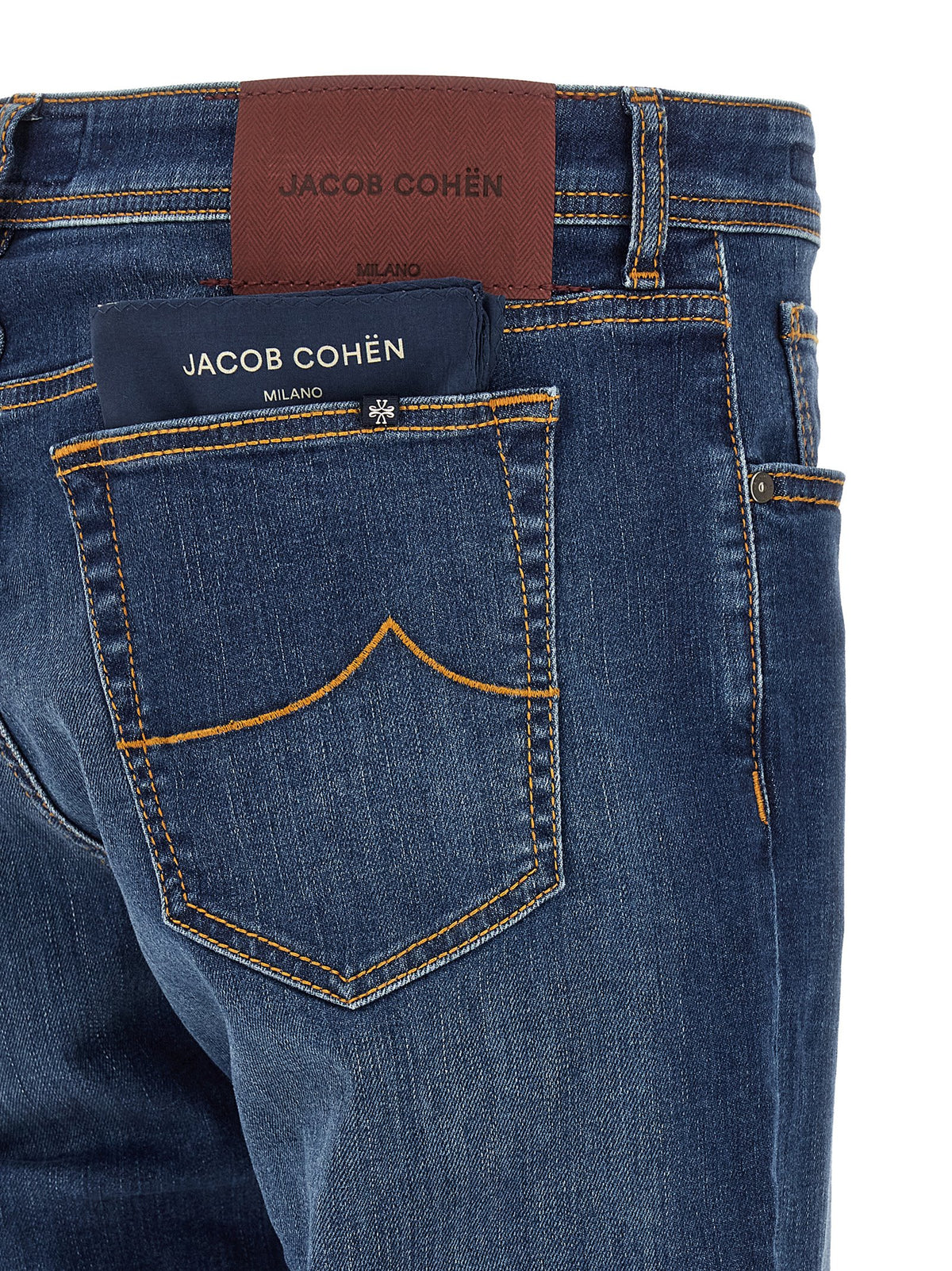 Jacob Cohen Blue Cotton Straight-Leg Jeans