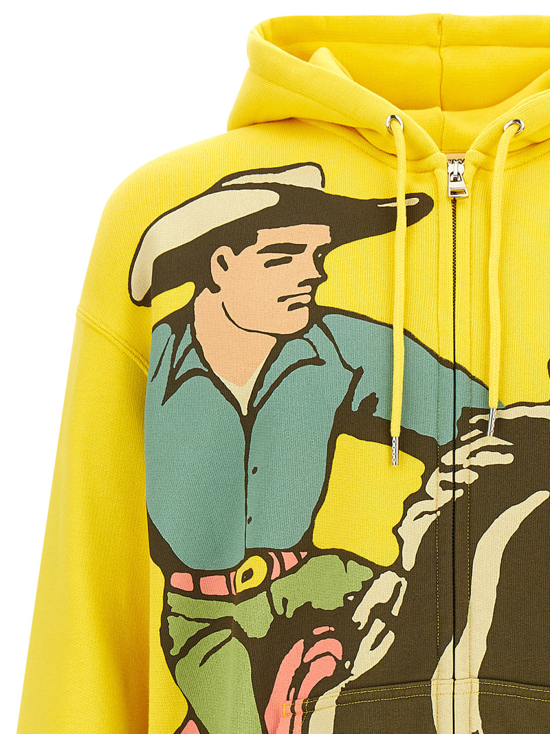 J.W.Anderson Multicolor Cotton Sweatshirt with Cowboy Graphic