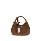 Ganni Brown Recycled Leather Shoulder Bag
