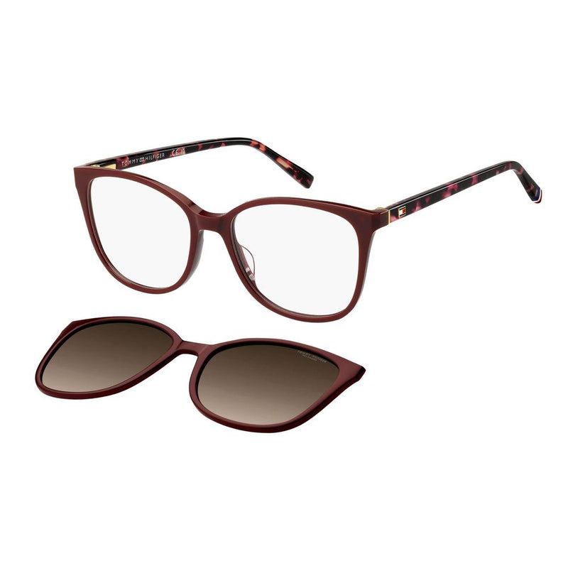 Tommy Hilfiger Burgundy Acetate Cat Eye Glasses (Frames)