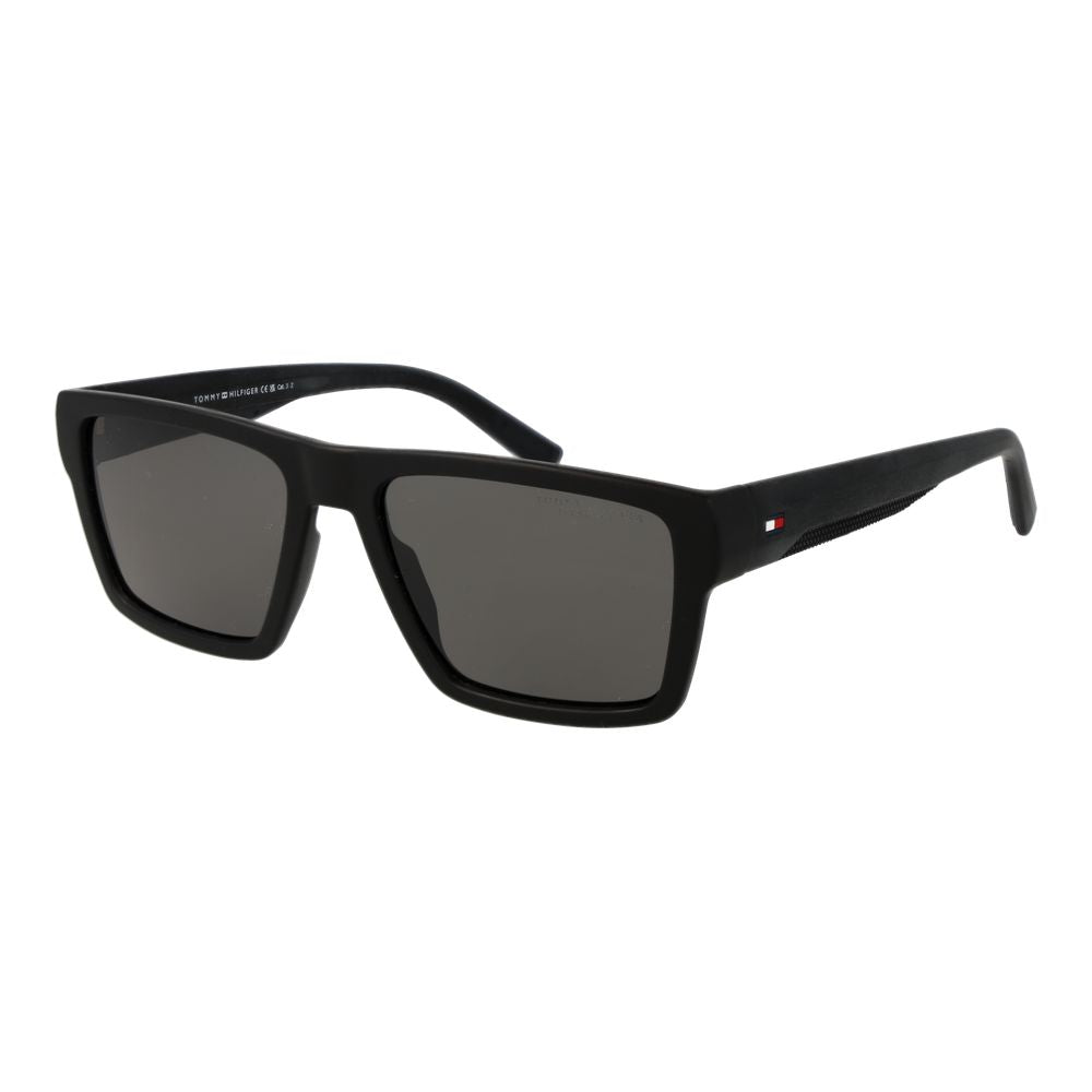 Tommy Hilfiger Black Polyamide Polarized Sunglasses for Men