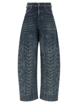 Diesel Blue Cotton High-Waisted Jean