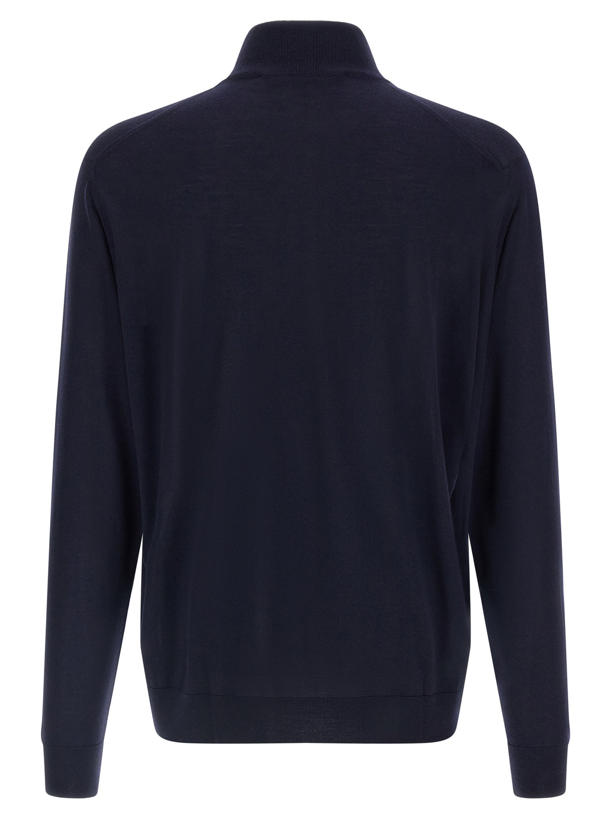 Kiton Blue Wool Cardigan