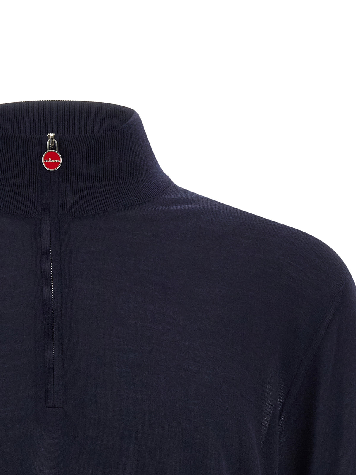 Kiton Blue Wool Cardigan