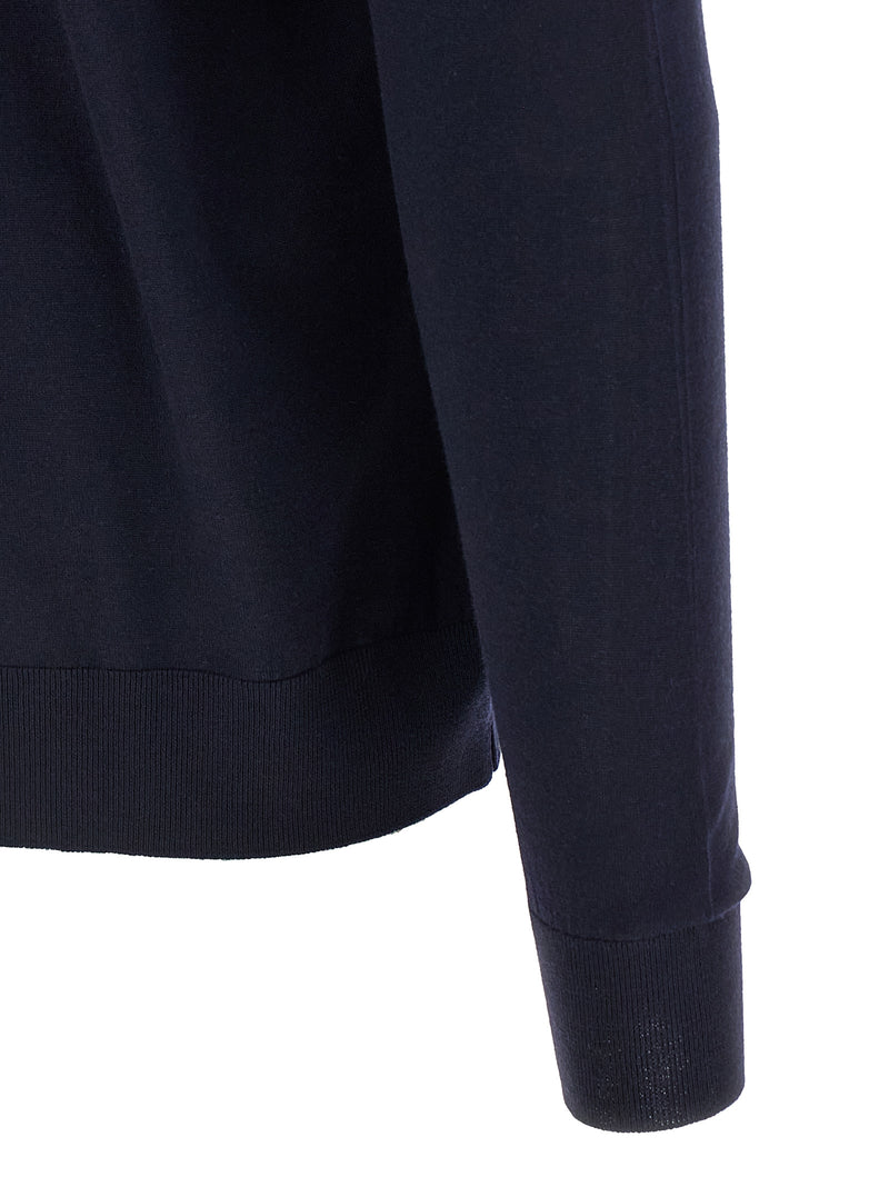 Kiton Blue Wool Cardigan - Luxury Neapolitan Knitwear