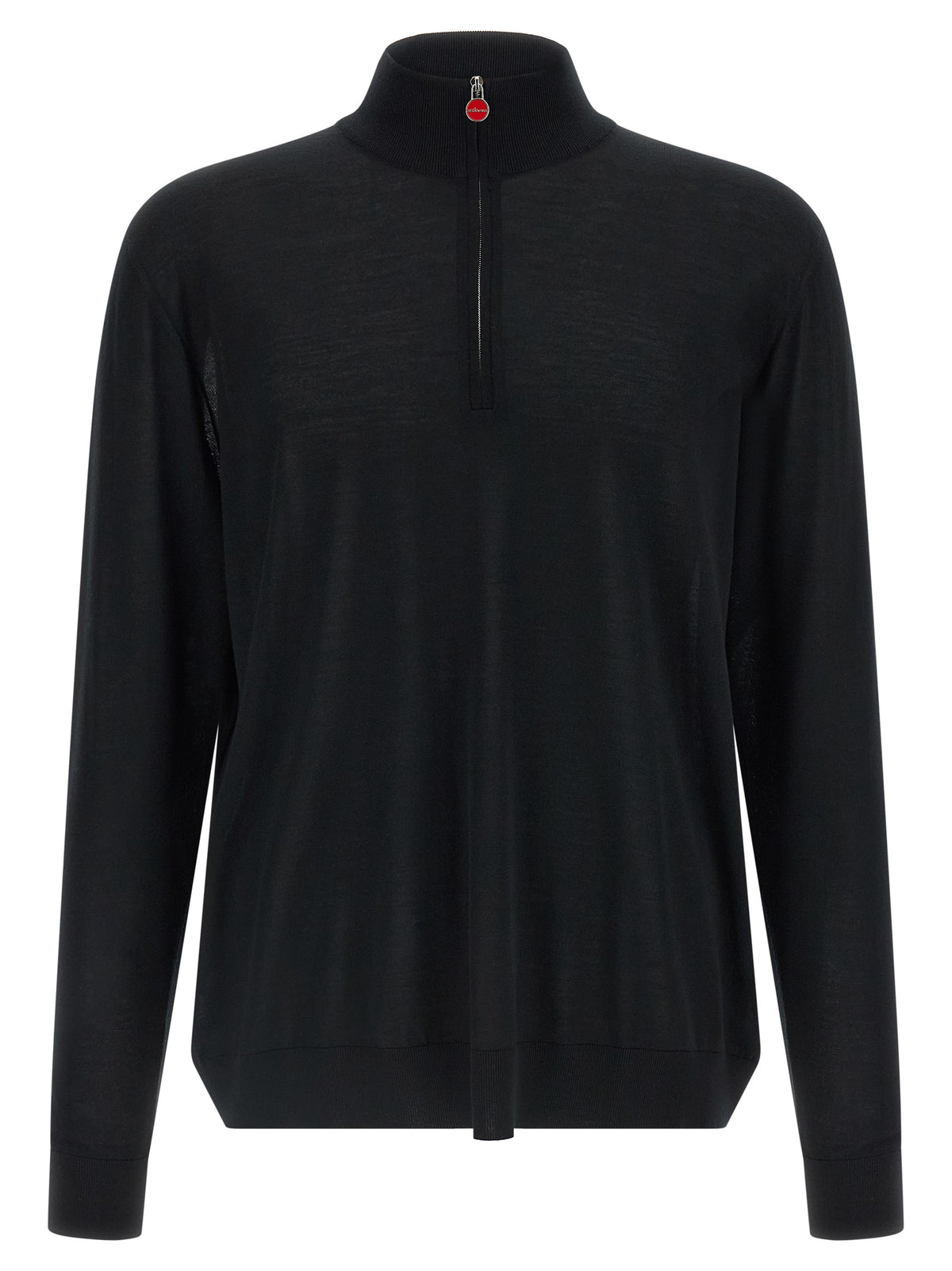 Kiton Black Wool Cardigan for Men