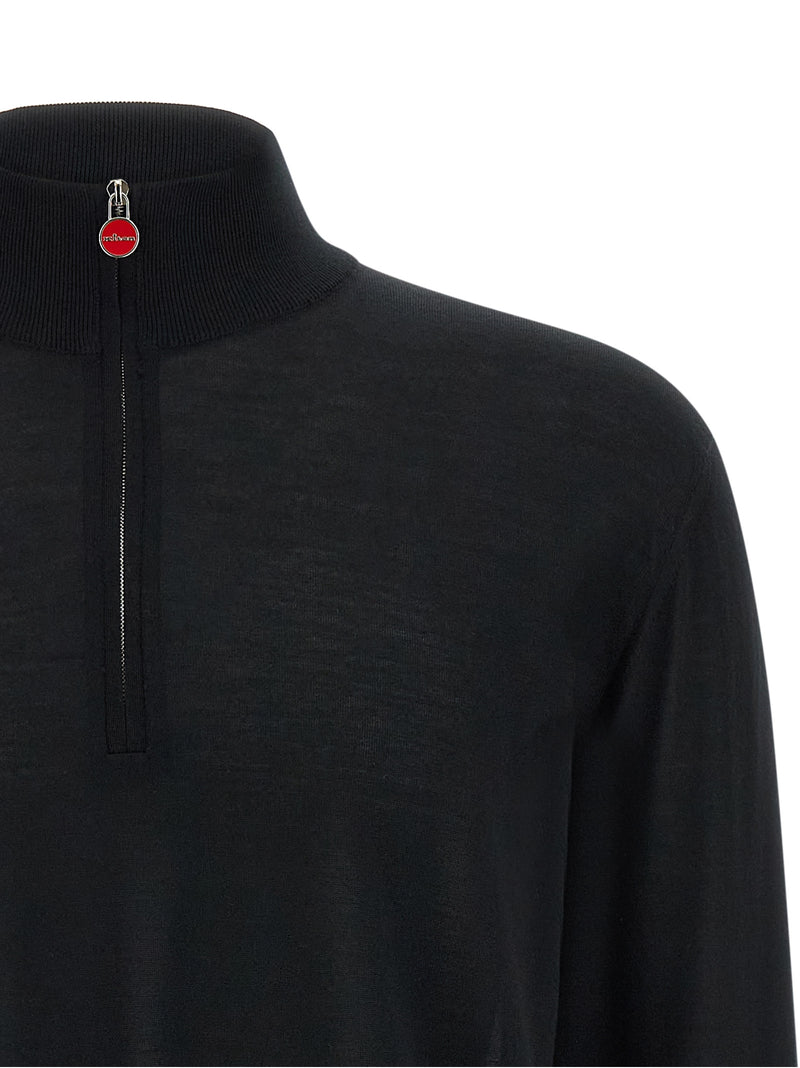 Kiton Black Wool Cardigan - Luxury Knitwear for Men