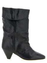 Isabel Marant Black Cowhide Ankle Boots