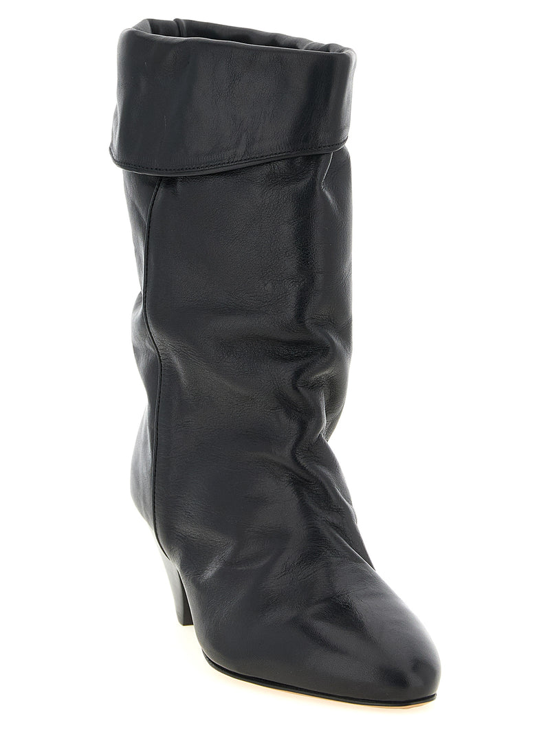 Isabel Marant Dalby Black Cowhide Ankle Boots
