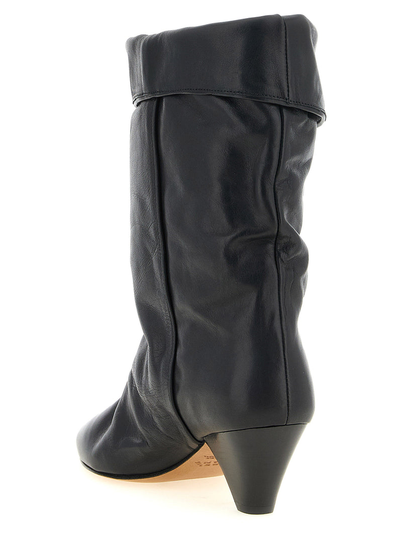 Isabel Marant Dalby Black Cowhide Ankle Boots
