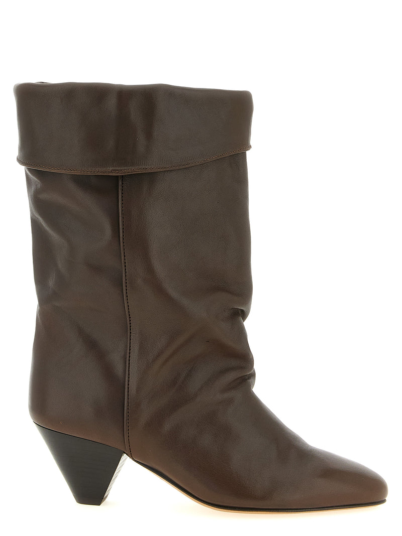 Isabel Marant Dalby Brown Cowhide Ankle Boots