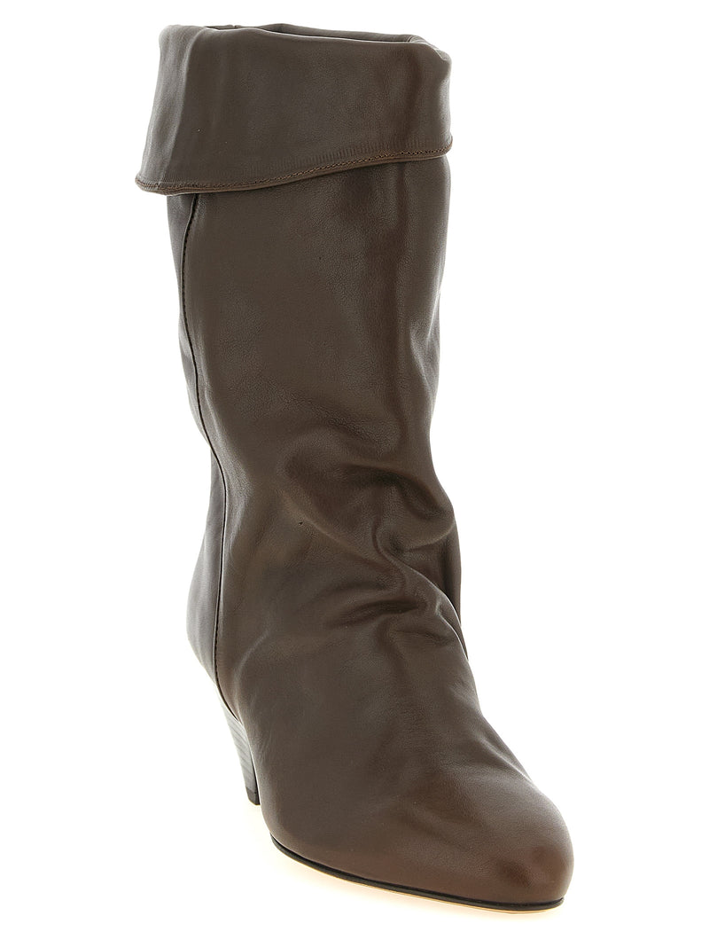 Isabel Marant Dalby Brown Cowhide Ankle Boots