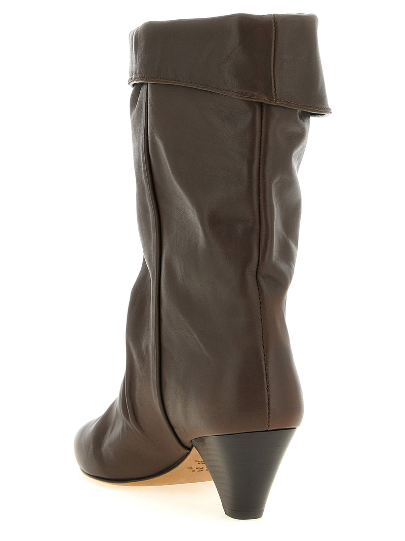 Isabel Marant Dalby Brown Cowhide Ankle Boots