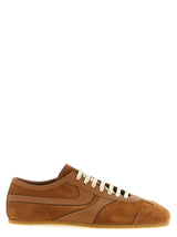 Dries Van Noten Beige Calfskin Low Top Sneakers