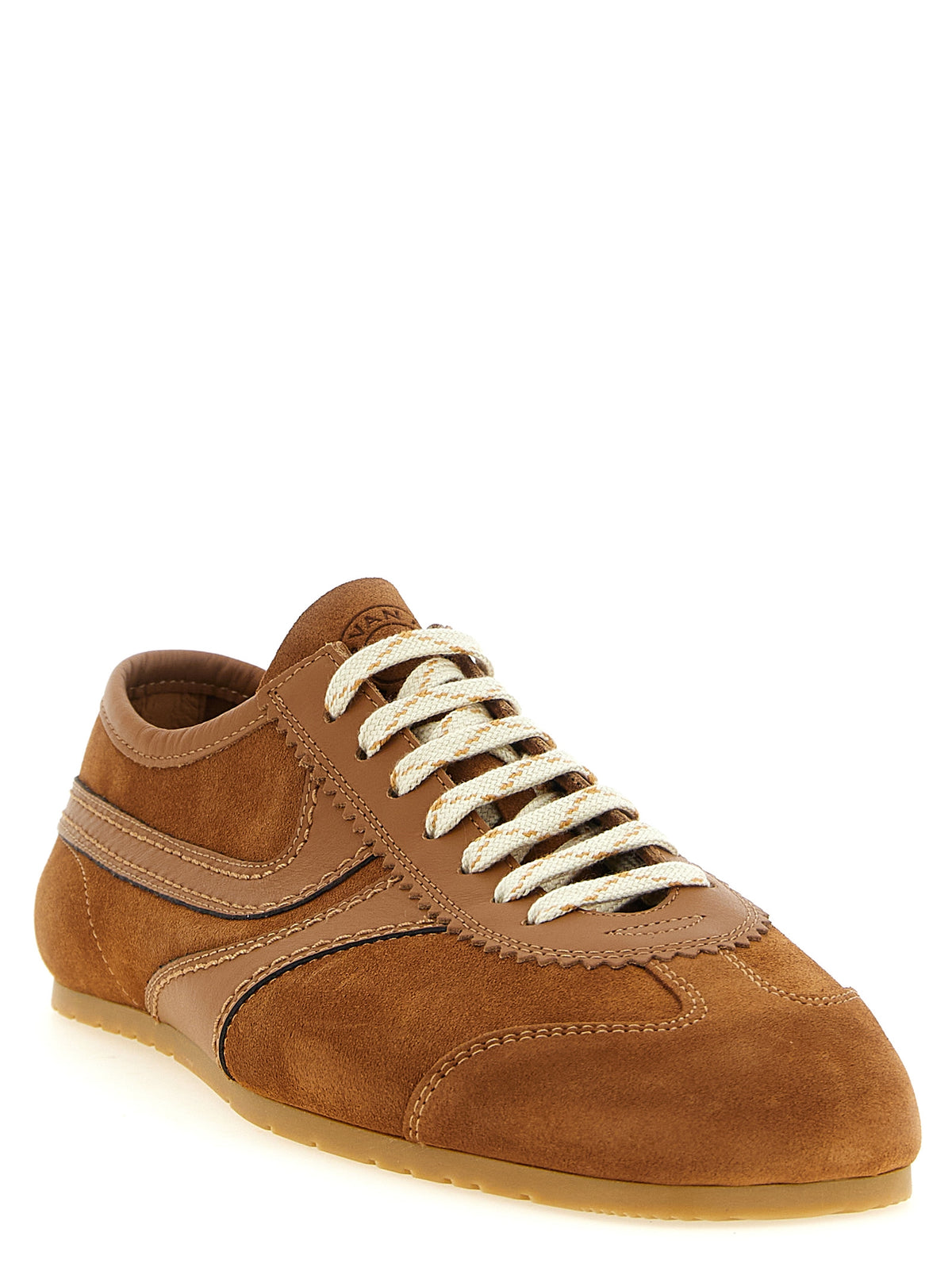 Dries Van Noten Beige Calfskin Low Top Sneakers