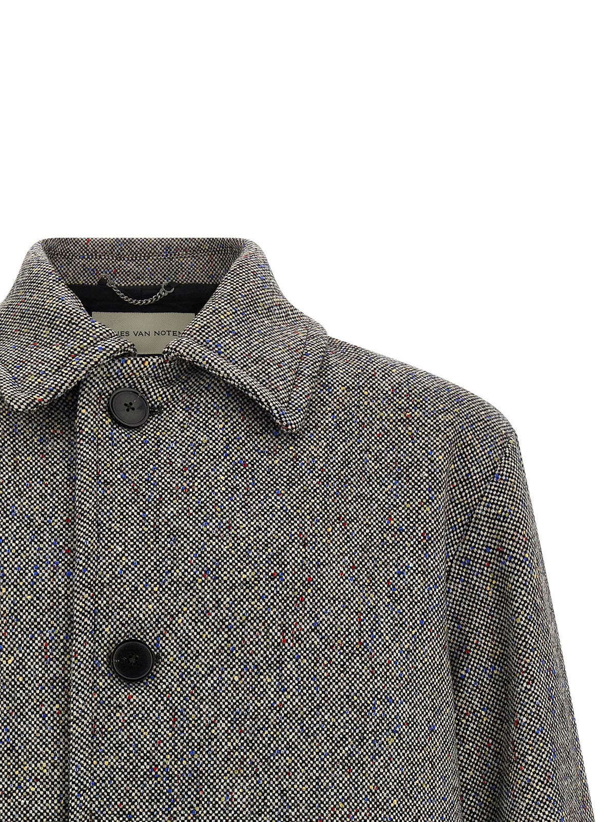 Dries Van Noten Randale Gray Wool Coat