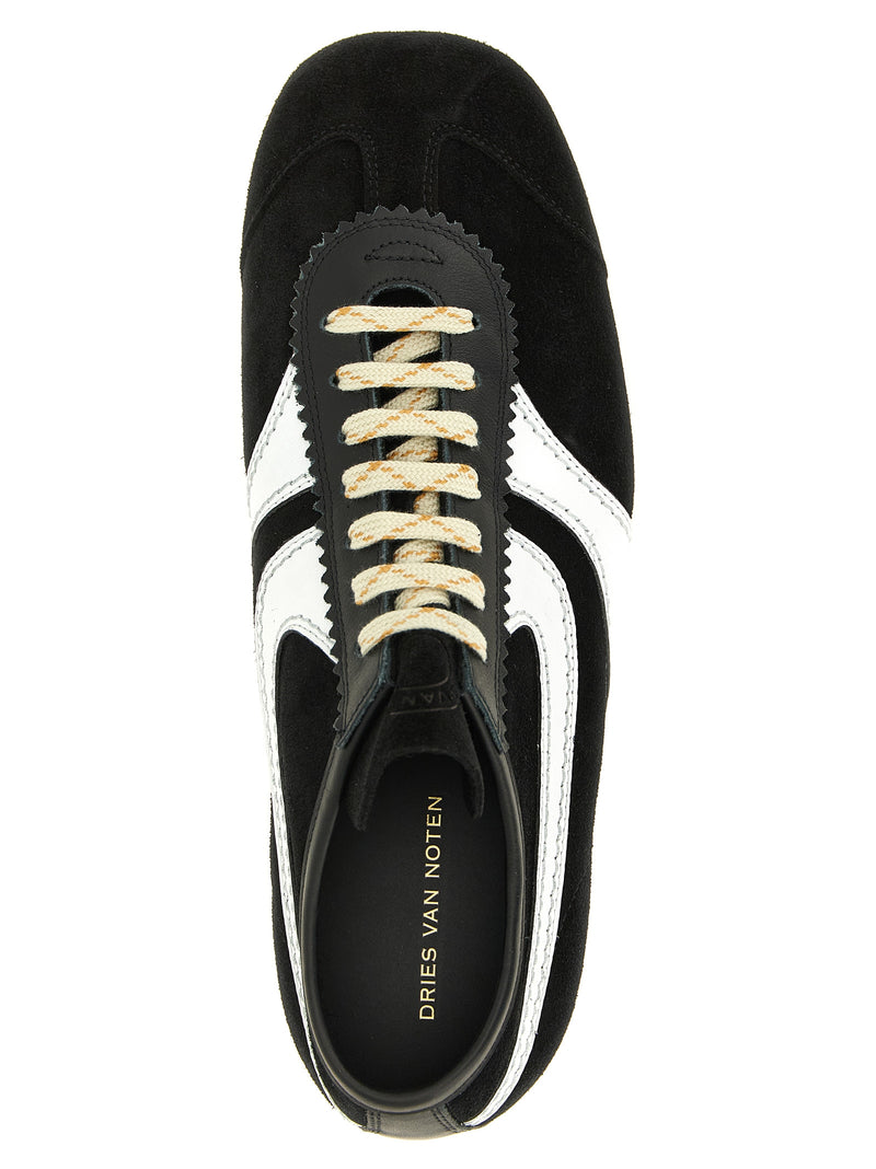Dries Van Noten Bicolor Calfskin Athletic Sneakers