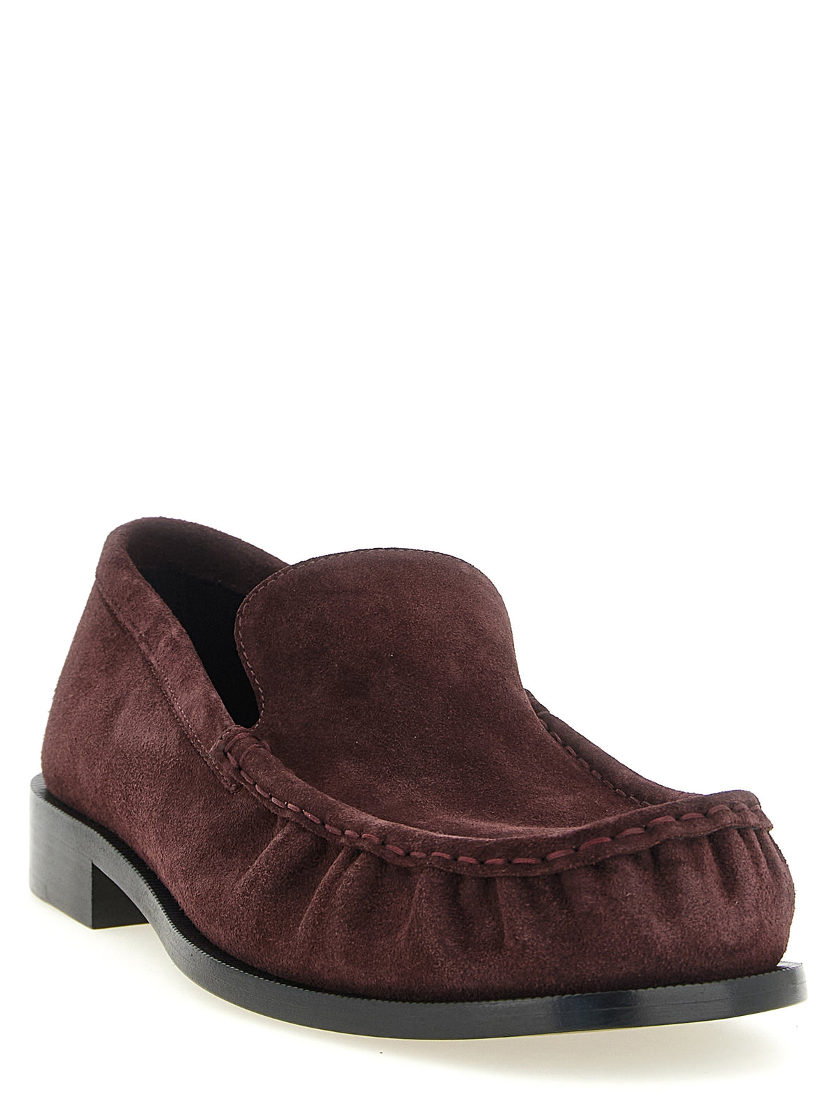 Dries Van Noten Bordeaux Calfskin Slip-On Loafers