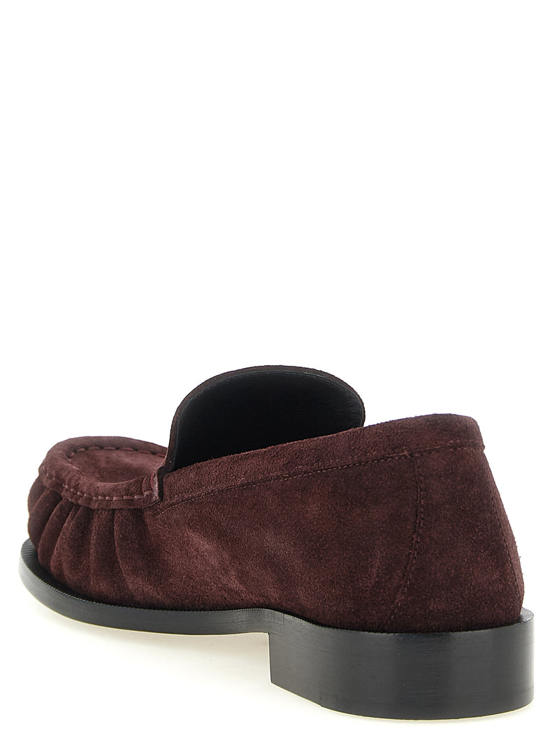 Dries Van Noten Bordeaux Calfskin Slip-On Loafers for Men