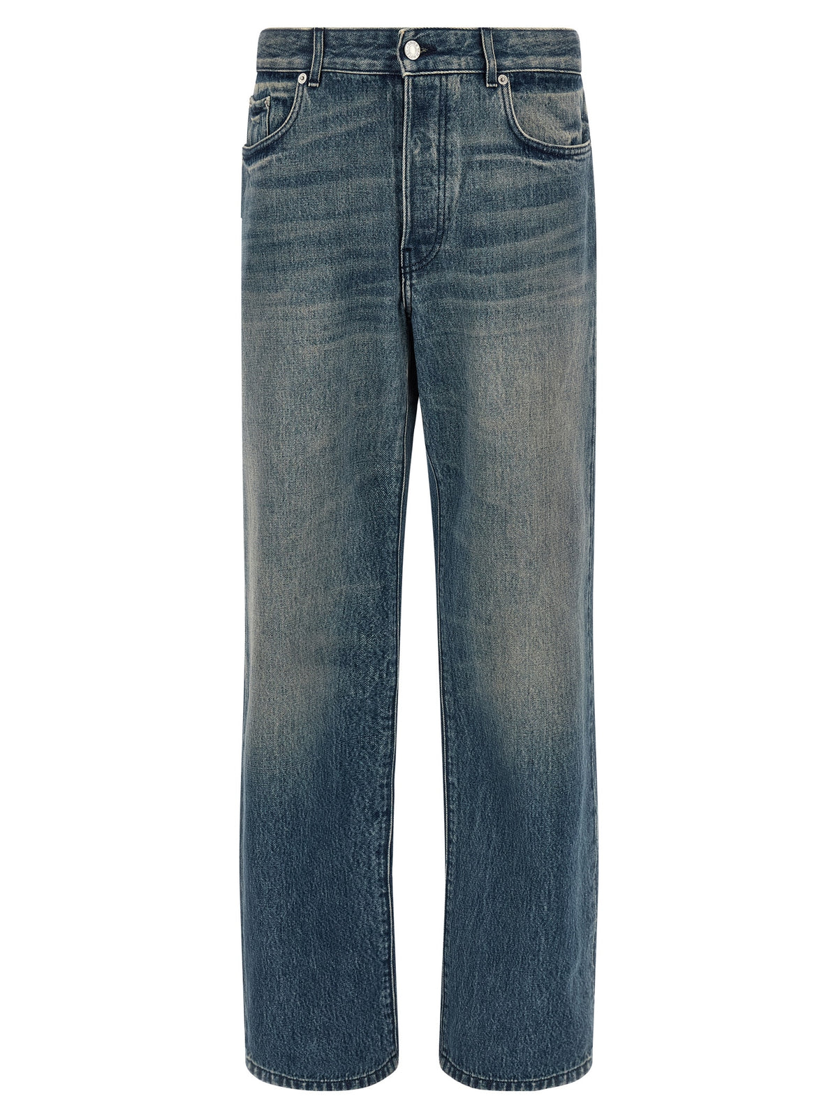 Dries Van Noten Blue Cotton Relaxed Fit Jeans
