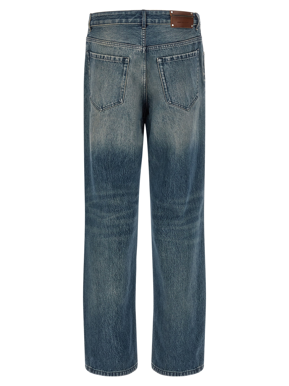 Dries Van Noten Blue Cotton Relaxed Fit Jeans