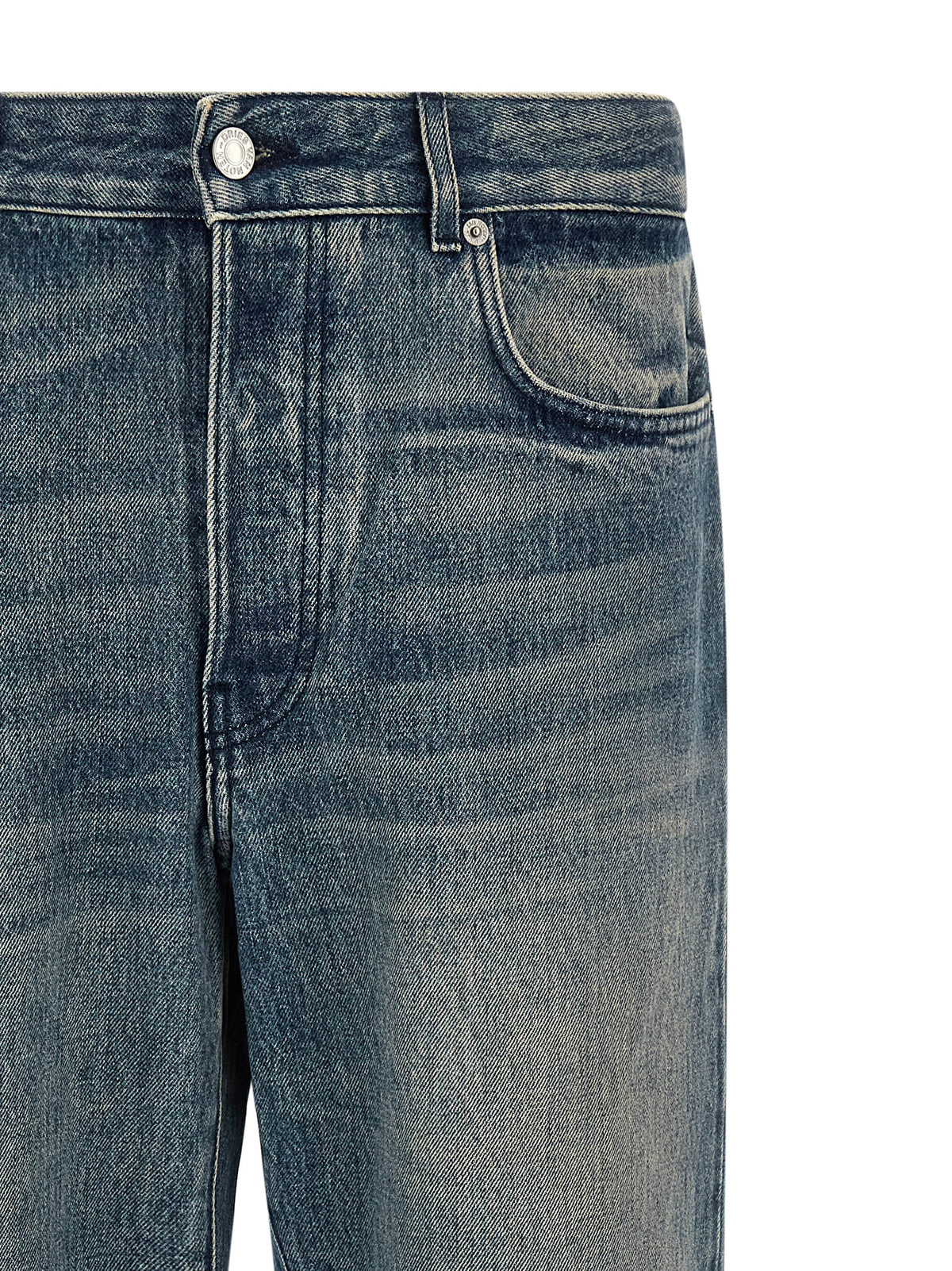 Dries Van Noten Blue Cotton Relaxed Fit Jeans