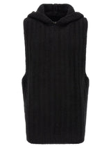 Rick Owens Black Cashmere Sleeveles Sweater