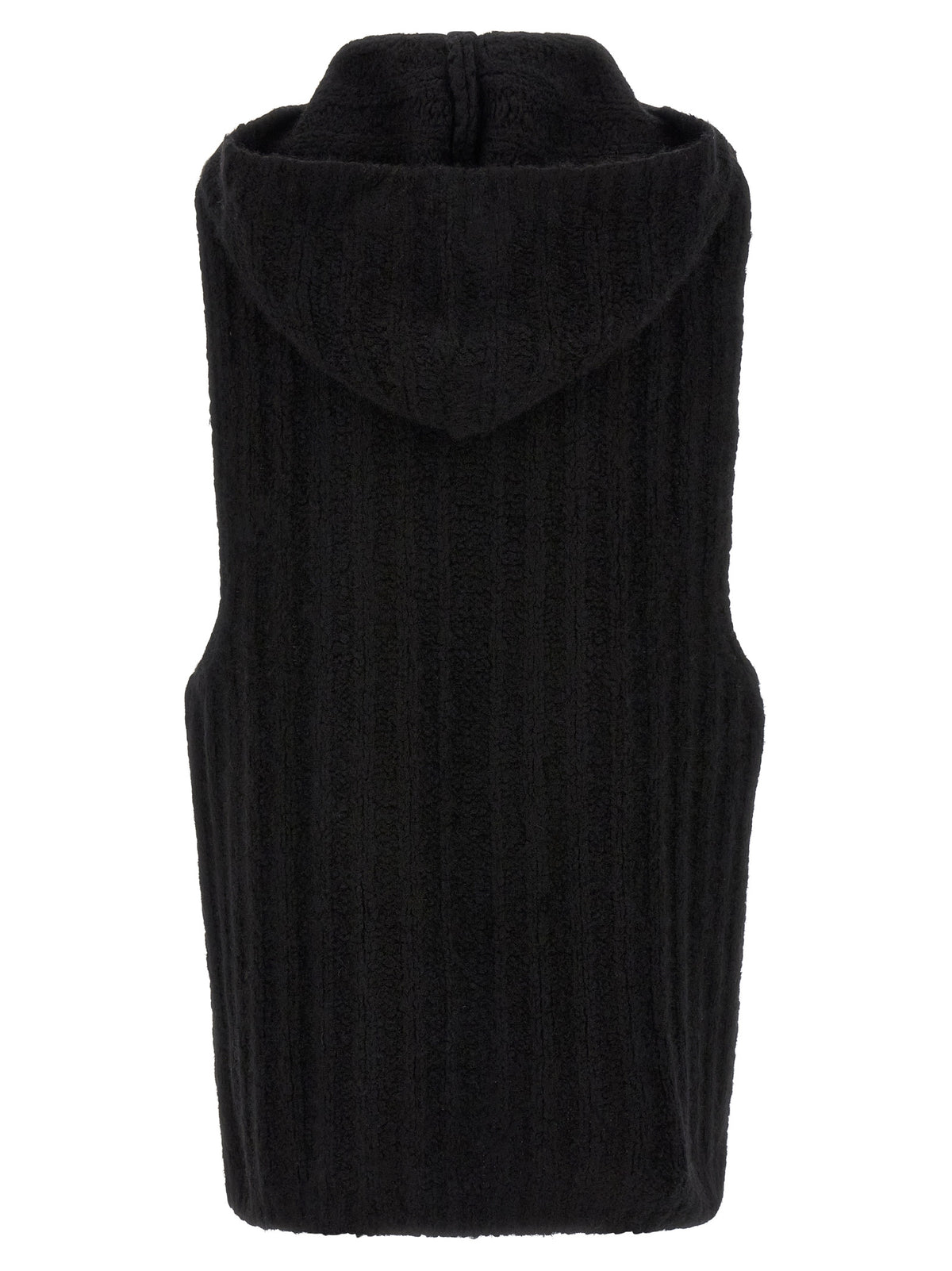 Rick Owens Black Cashmere Sleeveles Sweater