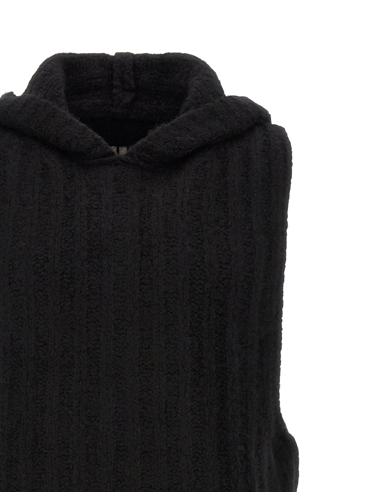 Rick Owens Black Cashmere Sleeveles Sweater