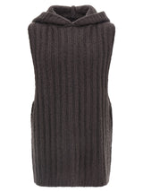 Rick Owens Gray Cashmere Sleeveles Sweater