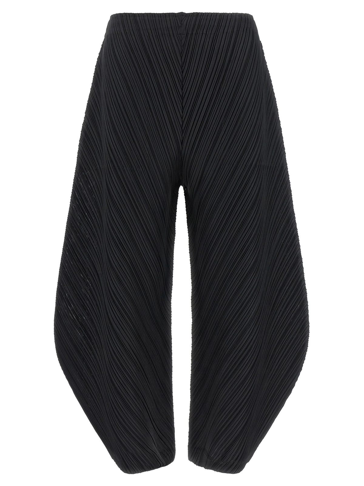 PLEATS PLEASE ISSEY MIYAKE Black Polyester Casual Pants