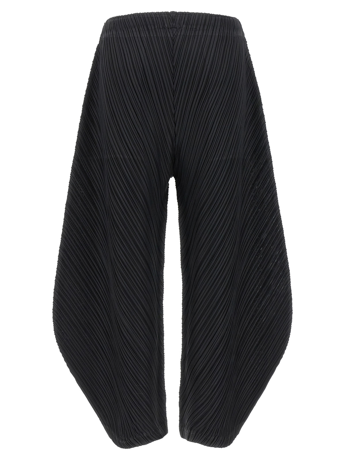 PLEATS PLEASE ISSEY MIYAKE Black Polyester Casual Pants