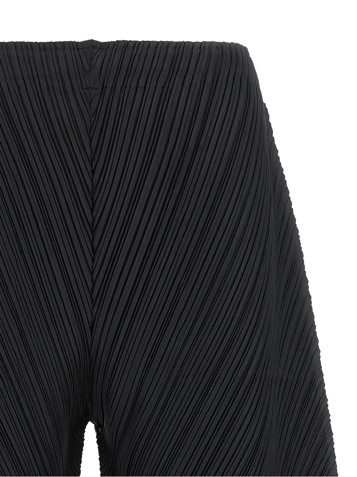 PLEATS PLEASE ISSEY MIYAKE Black Polyester Casual Pants