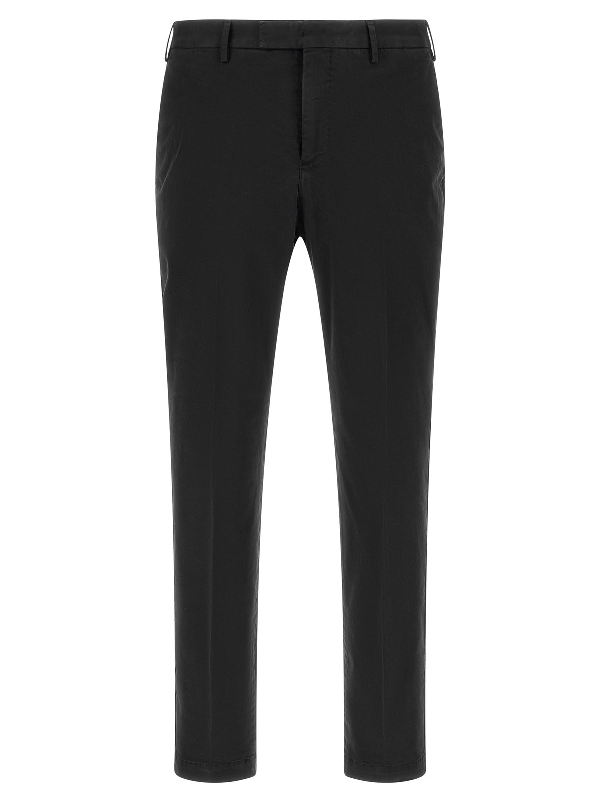 PT Torino Black Cotton Casual Pants